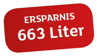 Ersparnis 663 Liter
